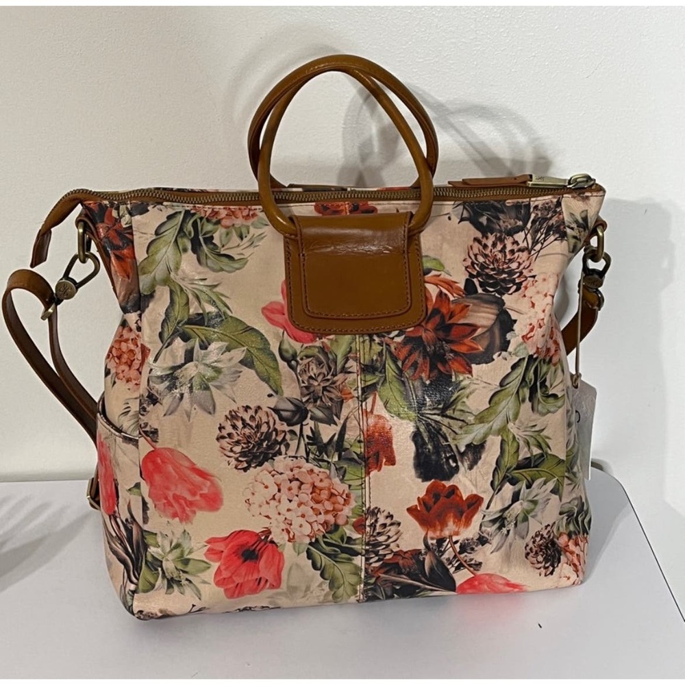 HOBO Floral Print sheila Bag with Brown Accents - Picture 6 of 10